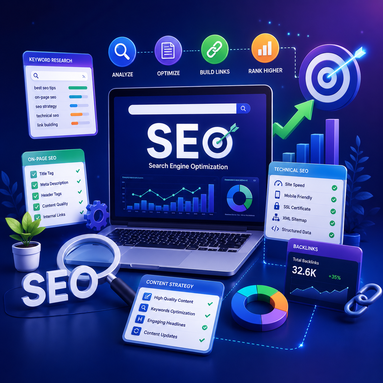 استراتيجيات تحسين محركات البحث المتقدمة لترتيب أفضل في البحث